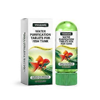 Yegbong Aquarium Water Purification Tablets - Special Cleaner For Water Quality, Odor Removal, Algae, Dirt, And Sludge For Clear Fish Ponds