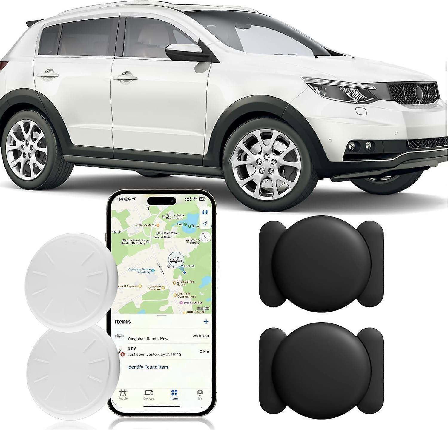 GPS Tracker for Vehicles, 2PCS Real Time Tracker Device for Vehicles, Work with