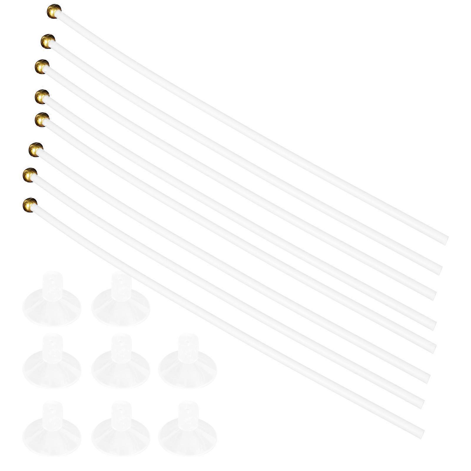 Vehicle Flag Frames Plastic for Car Use 8Pcs Small Flag Flagpoles Set
