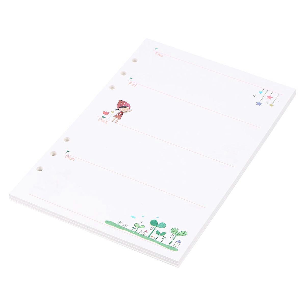 A5 Paper Refills Planner Paper Refills for Spiral Notebook 1Pcs