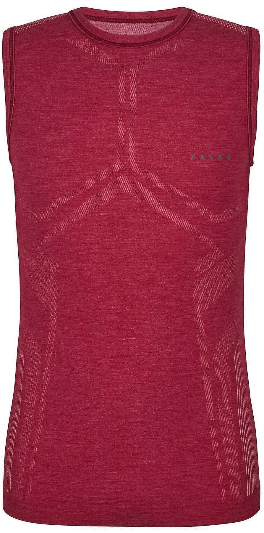Falke Regular Fit Wool Tech Light Singlet - Ruby Red