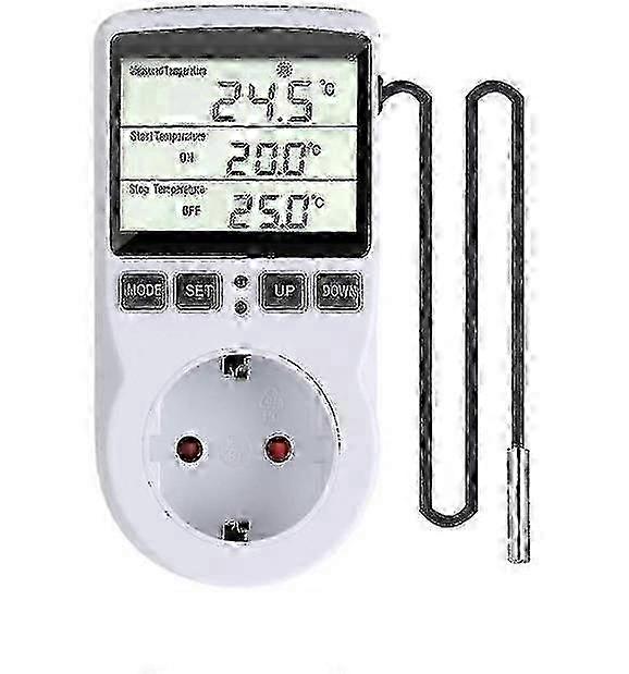 Temperature ControllerDigital Temperature Controller Socket Thermostat For Greenhouse Farm Glass Container Eu-plug