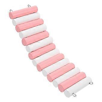 Roze hamster klimladder houten brug speelgoed voor kleine dieren