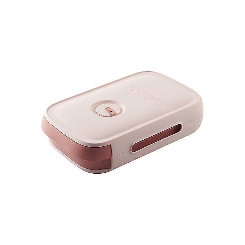 Stackable Egg Rack Drawer Type Egg Storage Box with Lid Egg Organizer Box (pink)