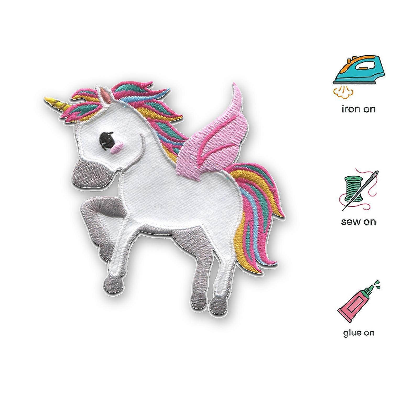 Patch / Iron-on Patch - Unicorn Wings Unicorns - Iron On Patches