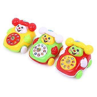 Kid Educational Toys Telephone Cartoon with Pull Line for 1Pcs Use