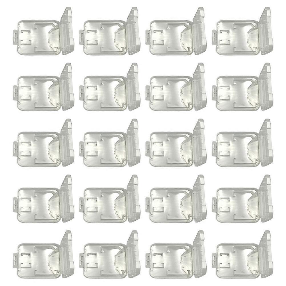 20pcs Clear Plastic Memory Storage Case Holder for SD T-Flash