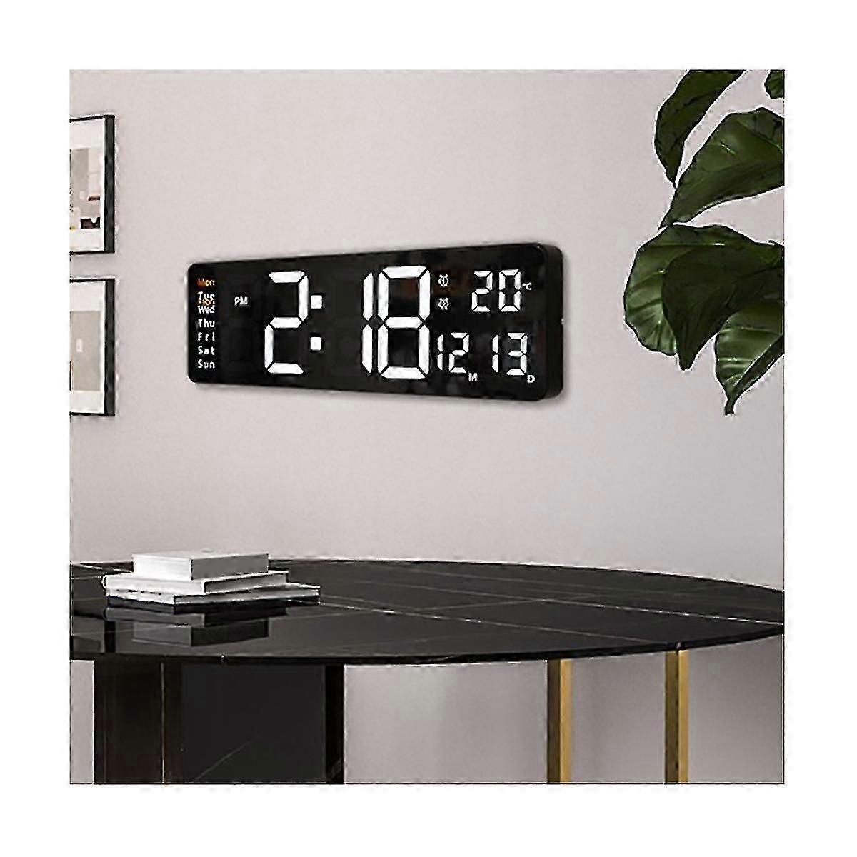 16inch Led Digital Wall Clock- Alarm Clock/temp/date/week/timer Remote Adjustable /gym/office-orang