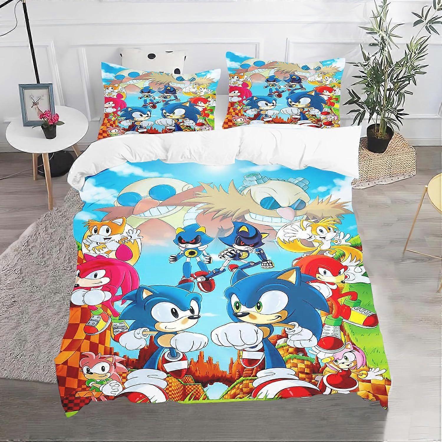 Sonic Bedding Set - Anime Sonic - Bedding Set - Housse de couette, impression 3D