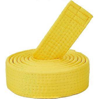 Yellow Jiu Jitsu Belt Polyester Martial Arts Belt Judo Jiu-Jitsu TKD Aikido Uniform Rank Belt Long Soft Universal Fit Belts Taekwondo