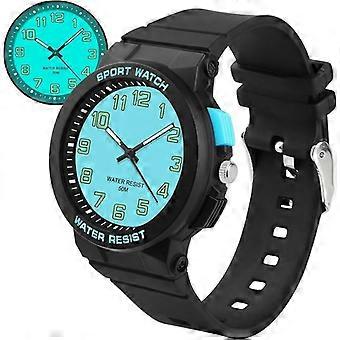 Kids Watches Boys Girls, Anag Watch with Backlight, Teenage Kids 5ATM Waterproof Analog Watch Soft Rubber Strap Eas [XR]