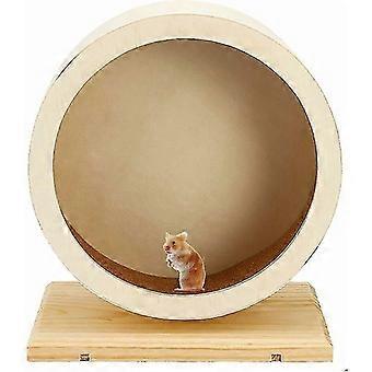 Laufrad für Hamster, geräuschloses Laufrad aus Holz für Hamster, geräuschloses Hamsterrad für Hamster, Meerschweinchen, Igel