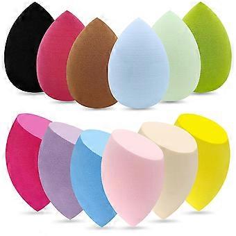 12 Pieces Professional Makeup Sponge Set,Latex Free Flawless Soft Setting Face Puffs,Multicolor Beauty Sponge Blender Cosmetic Applicator for Powder,L
