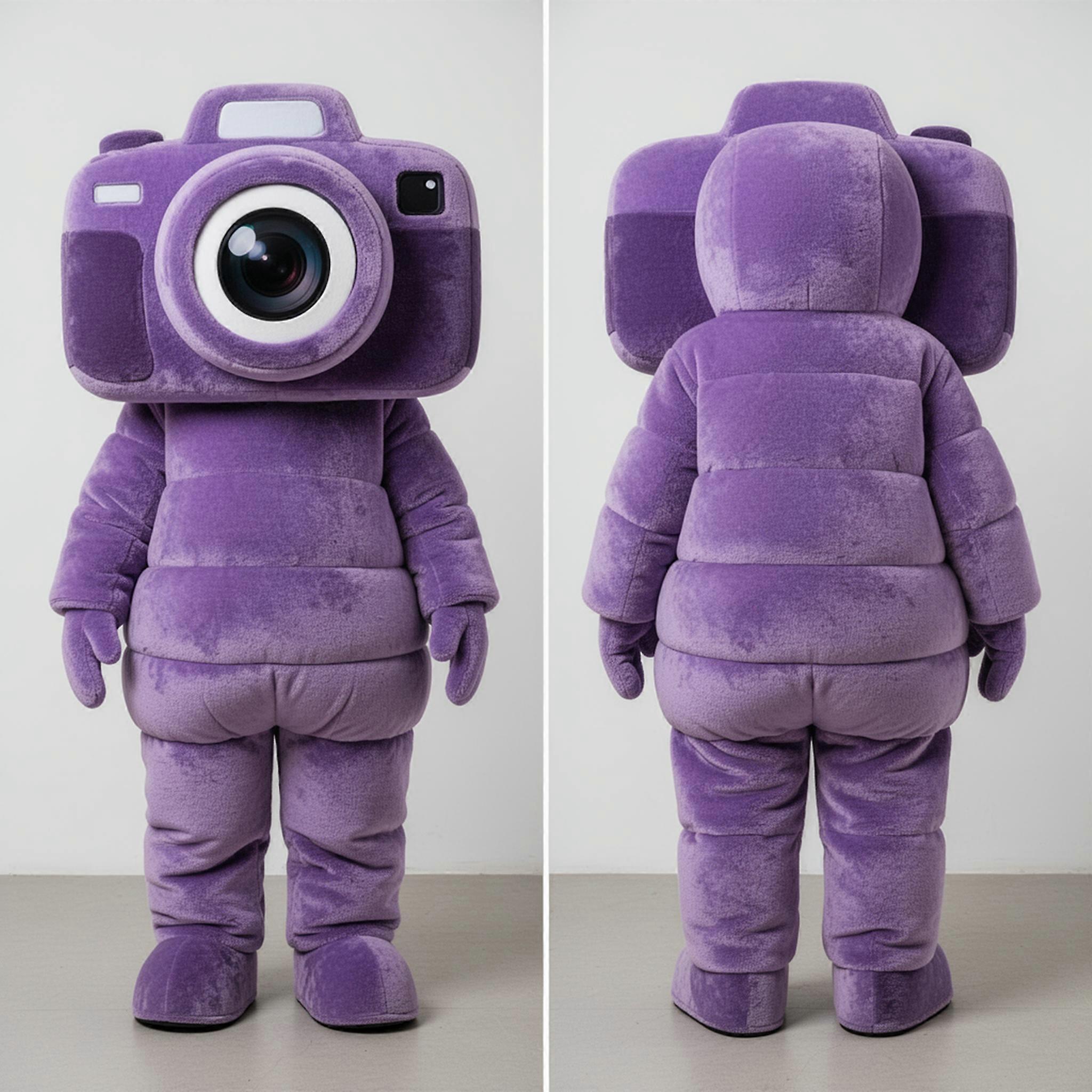 MASTICOT Purple Whimsical Camera Mascot