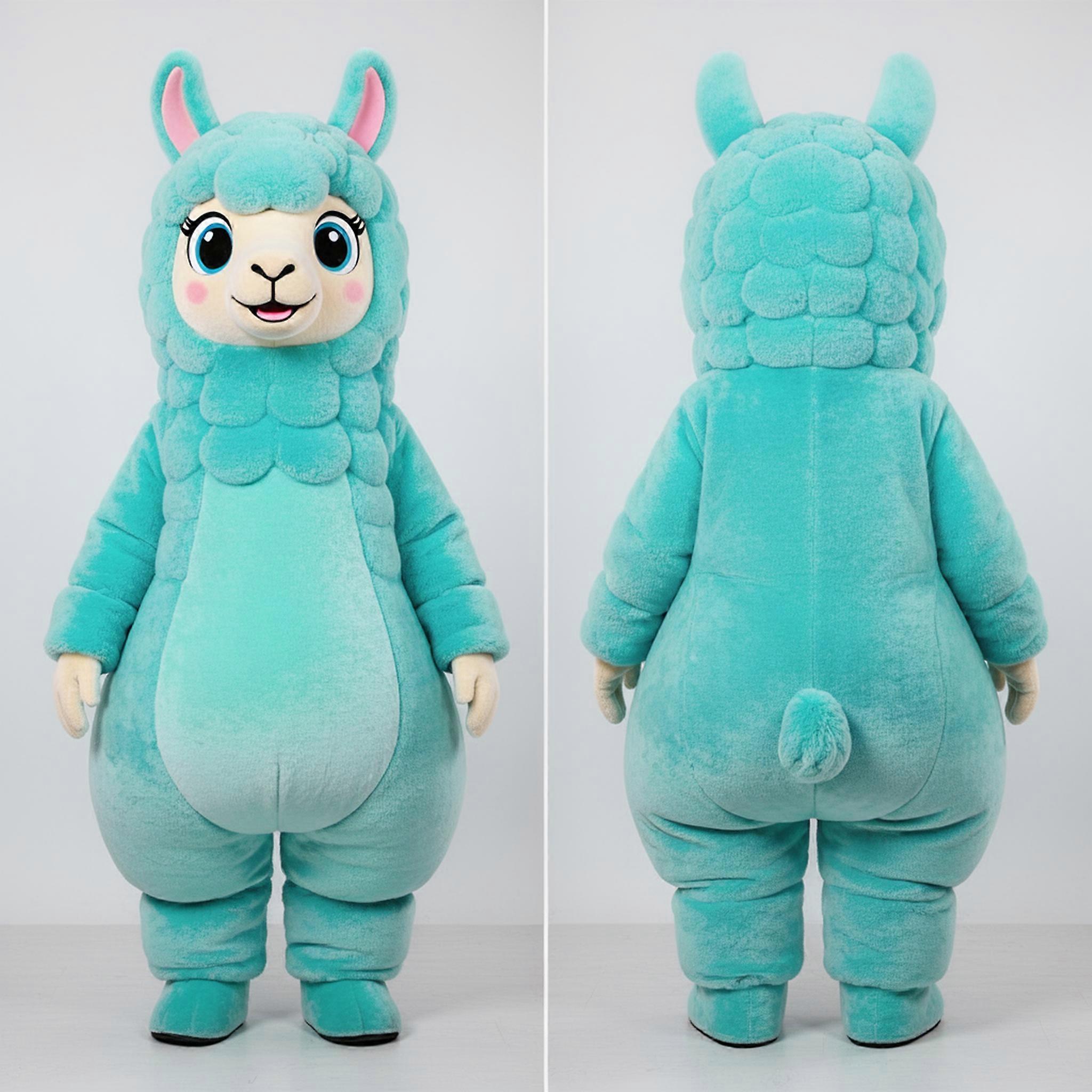 MASTICOT Turquoise Plush Alpaca Mascot