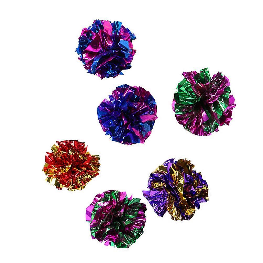 Interactive Cat Crinkle Balls for Exercise 12Pcs Squeaky Cat Toys