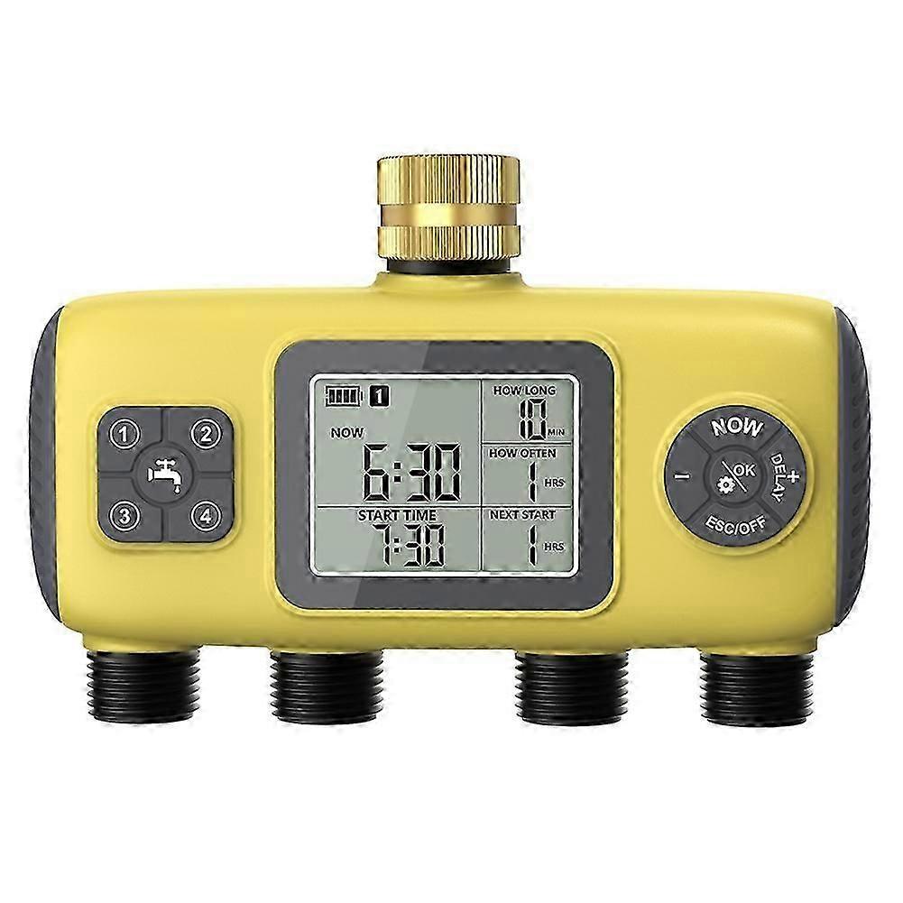 4-Zone Garden Water Timer Programmable Drip Irrigation Controller Imperial Threaded Tnterface Rain