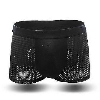 3 Pcs Men U Convex Breathable Bamboo Fiber Net Underpants Boxer Briefs