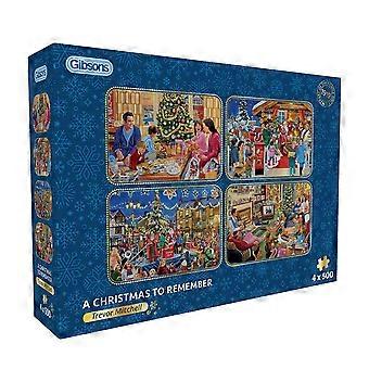 A Christmas To Remember Puzzel 4x 500 Stukjes