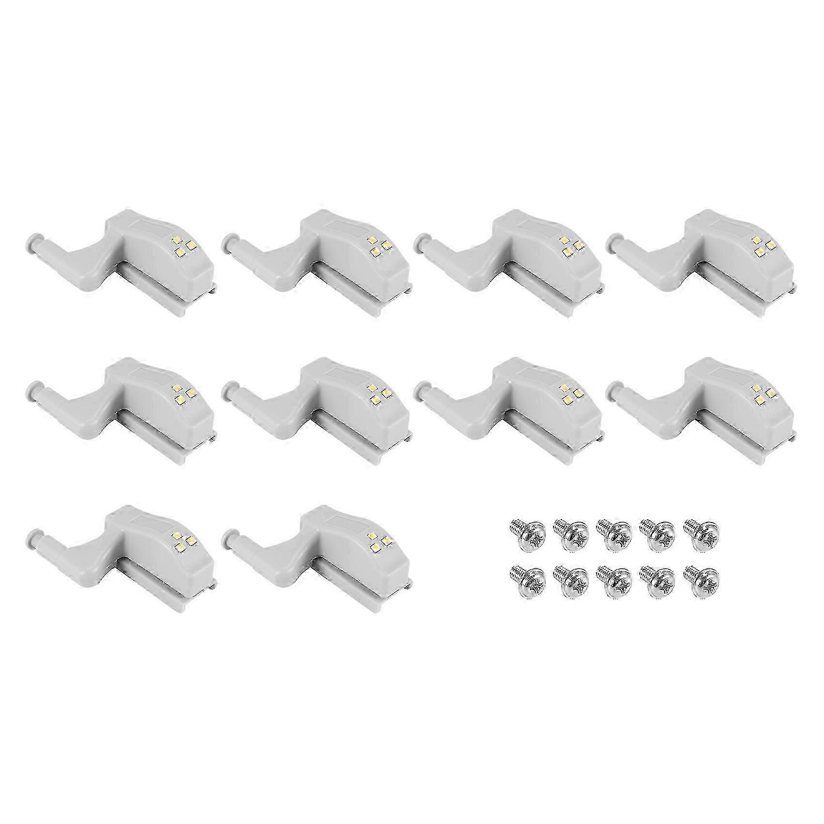 10Pcs Cabinet Cupboard LED Hinge Light Lamp