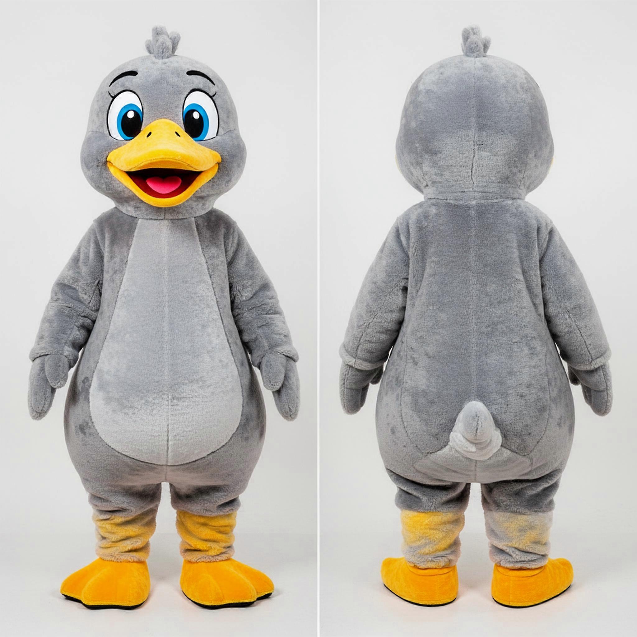MASTICOT Gray Cuddly Goose Mascot