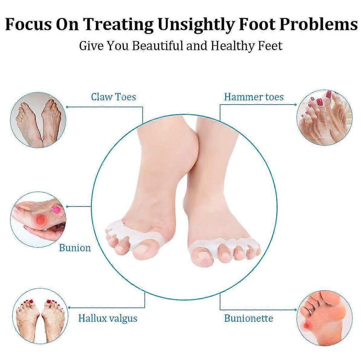 Silicone Toe Corrector Flexible Pain Relief Ergonomic Alignment