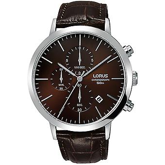 Lorus Classic man Quartz analoge man horloge met koeienhuid armband RM371DX9