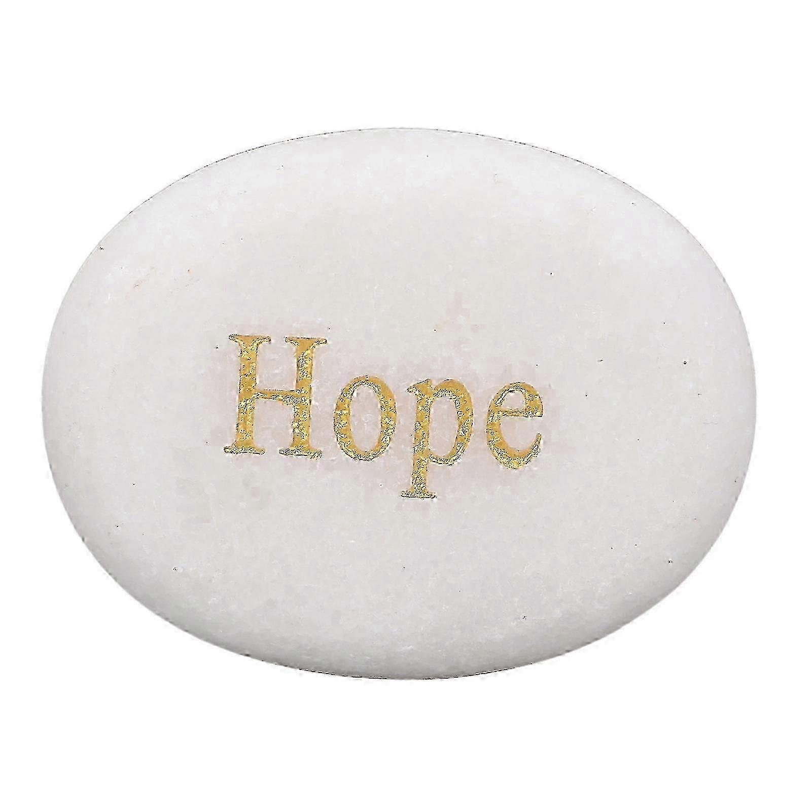 Palm-Sized Engraved Marble Stone