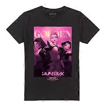 K-Pop Demon Hunters Unisex Adult Huntrix Golden Poster T-Shirt