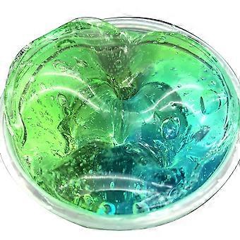 Kids Slime Green Blue Fluffy Slime Putty with Dual Tone Design and Stretchable Texture for Stress Relief Play