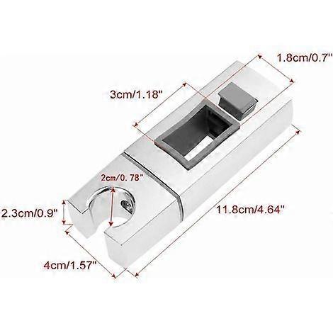 Adjustable rectangular shower head sliding bracket for bathroom