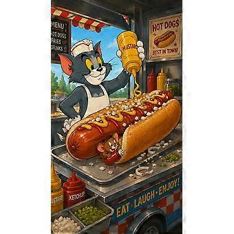 Tom and Jerry Hot Dog Food Truck Jigsaw Puzzle Brain Teaser SX-290