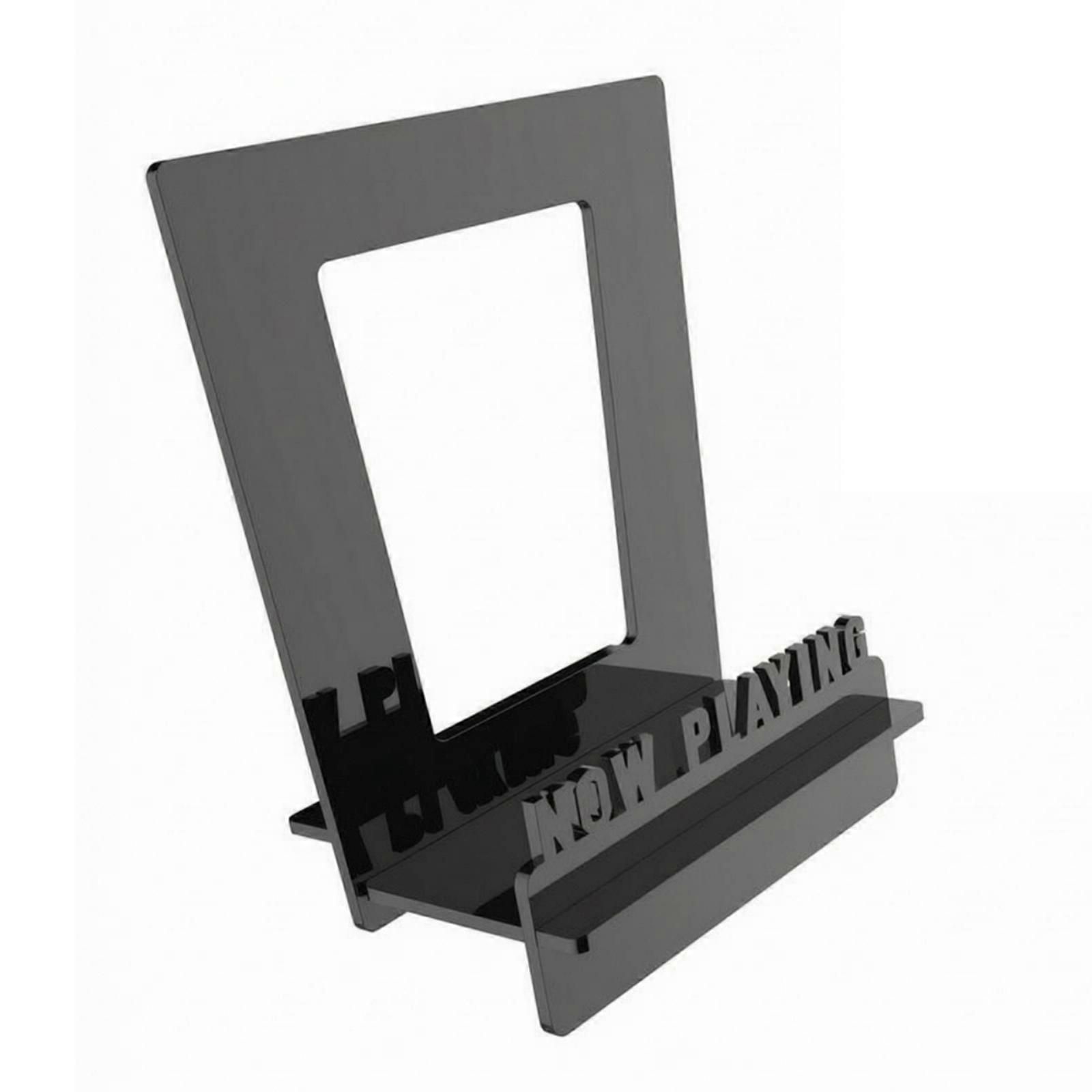 Acrylic Vinyl Record Display Stand | Glossy Rectangular Base, Now Playing LP