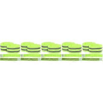 Practical Reflective Wristbands for Night Visibility 20Pcs Green Armbands