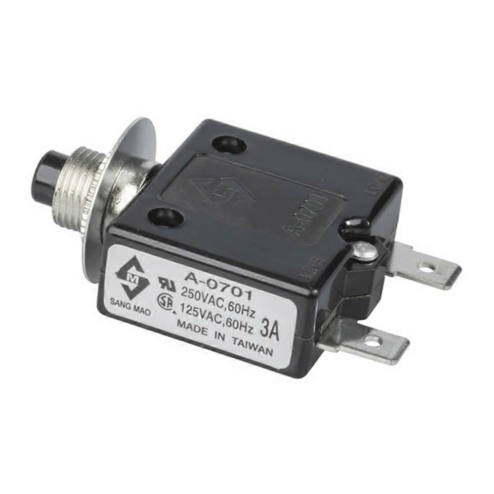 3A断路器，最大电压250VAC或50VDC，经久耐用，多用途