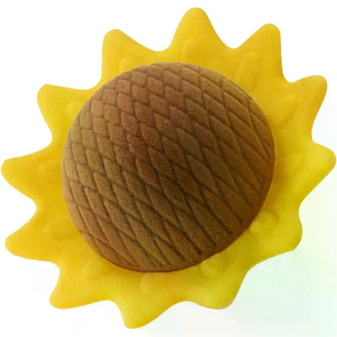 Sunflower Ring Box, Flocking Jewellery Storage Case, Yellow