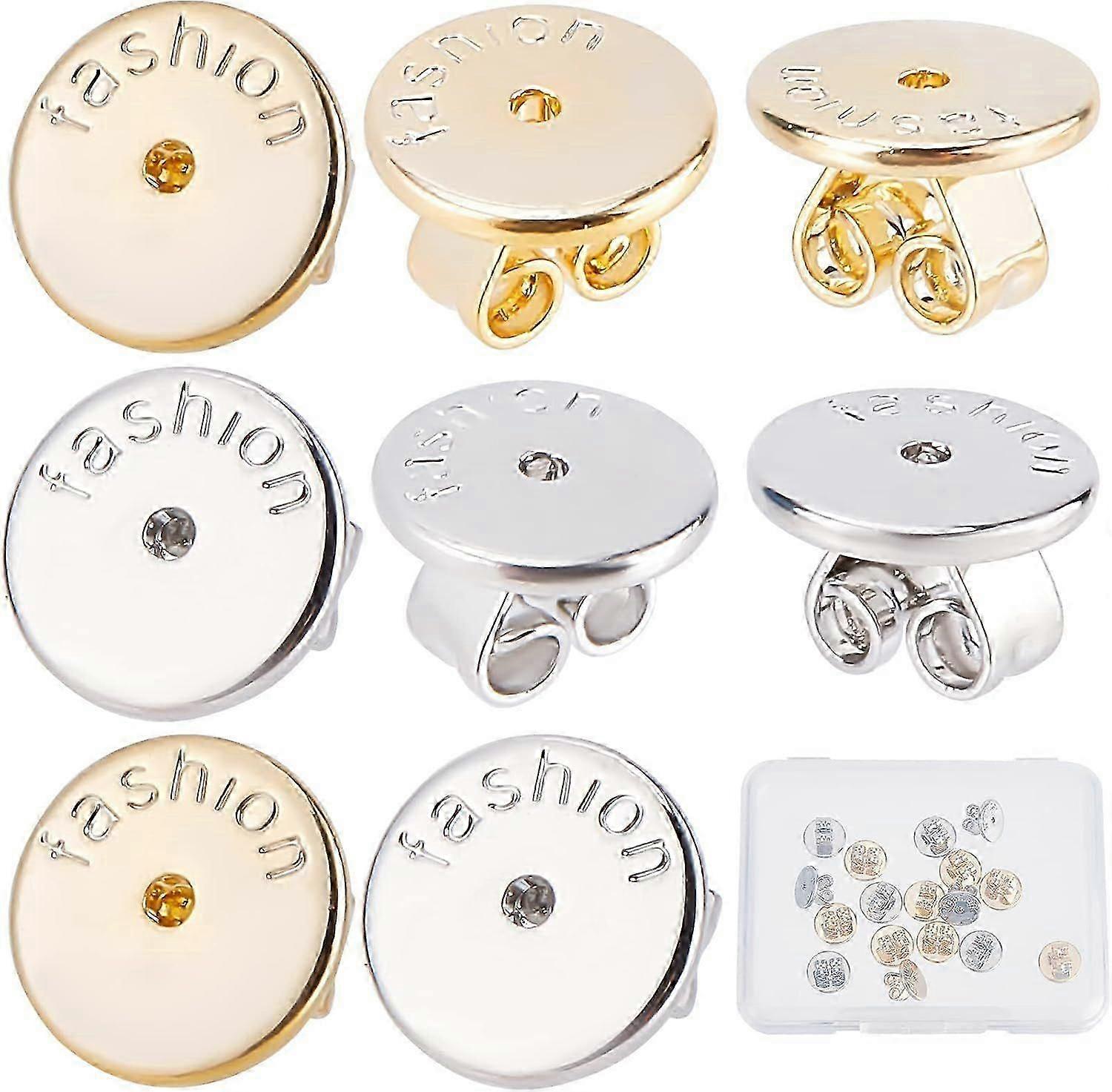 20Pcs Earring Backs Brass Ear Nuts Stoppers Replacement Locking Backing-bhkj