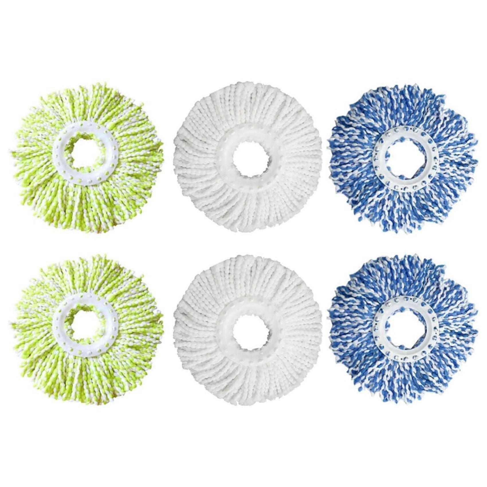 6 Pack Spin Mop Refill Pads, Replacement Heads for SIMPLI-Magic Spin Mop System