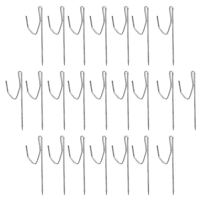 7X1.9x0.1cm Silver Window Treatment Replacement Parts 50pcs Practical S-shaped Curtain Folds Hook Cu