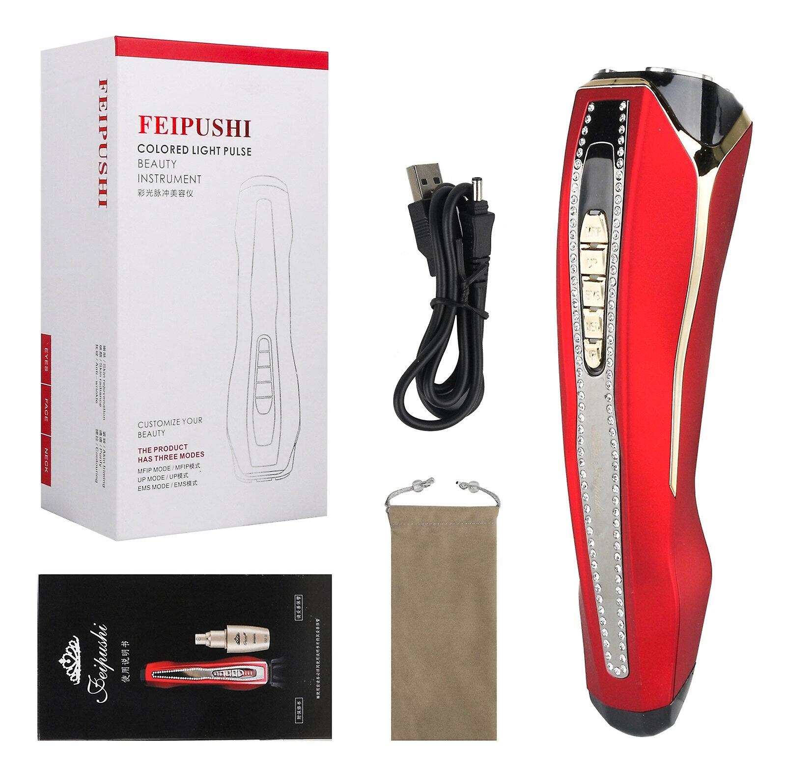 3.7V Rf Ems Micro Current Facial Massager Mfip Pulse Face Lift Machine Led Photon Wrinkle Removal Skin Firming Beauty Devices