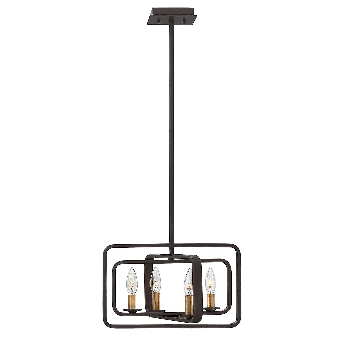 Elstead Quentin - 4 Light Ceiling Pendant Chandelier Bronze, E14