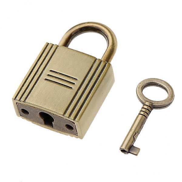 3xCute Security Travel Lock Lockout Suitcase Drawer Alloy Padlock with 1 Key Dark Gold