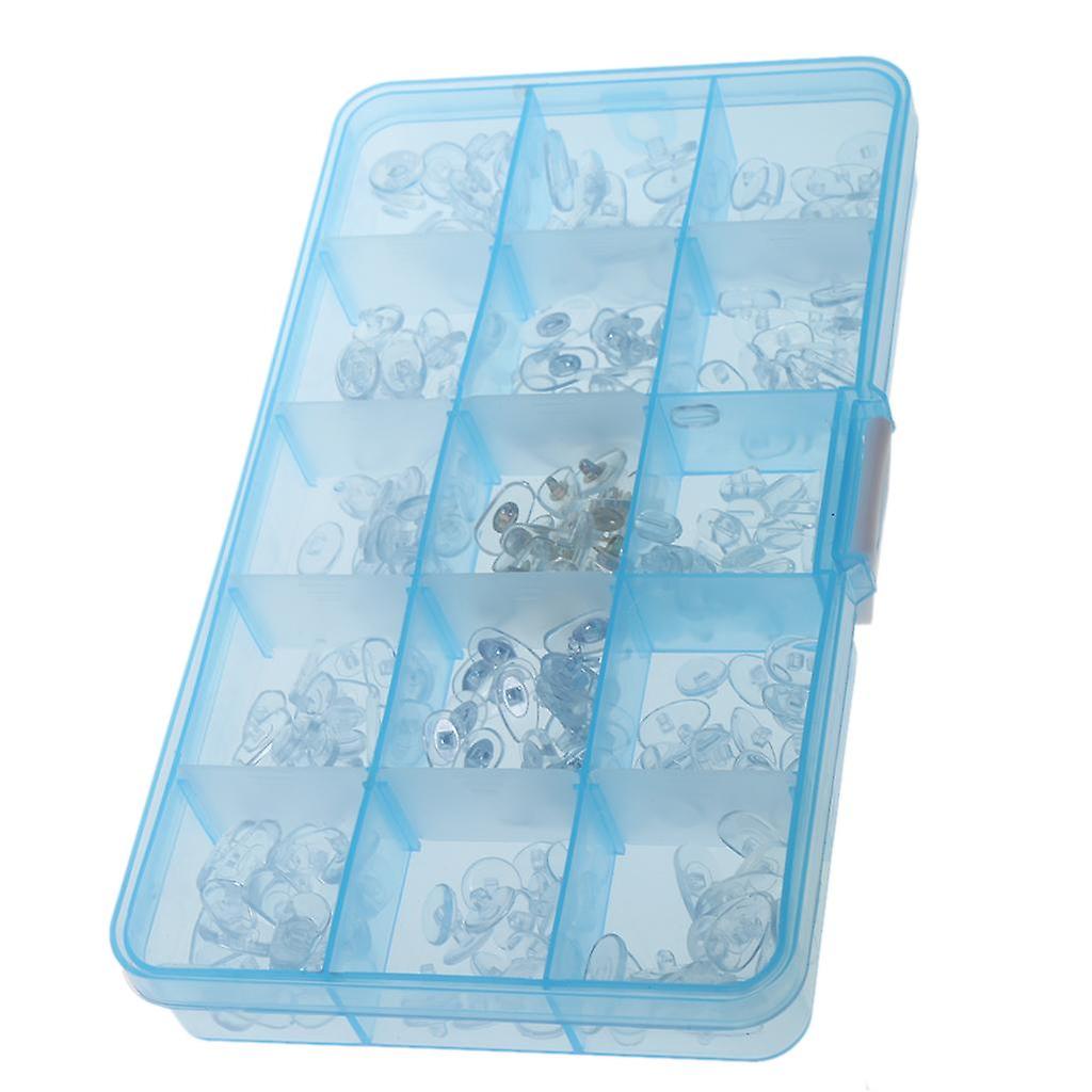 300pcsシリコン眼鏡サングラス眼鏡ボックス付き鼻パッドねじ込み