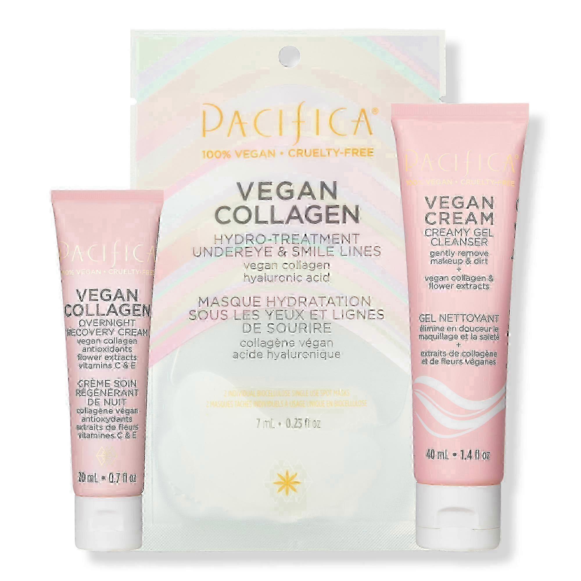 Pacifica 纯素胶原蛋白试用套装,适用于老化皮肤