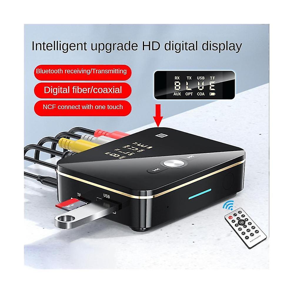 Nfc Digital Display Bluetooth Adapter Nfc Bluetooth 5.0 Receiver Transmitter 3.5mm Bluetooth Audio