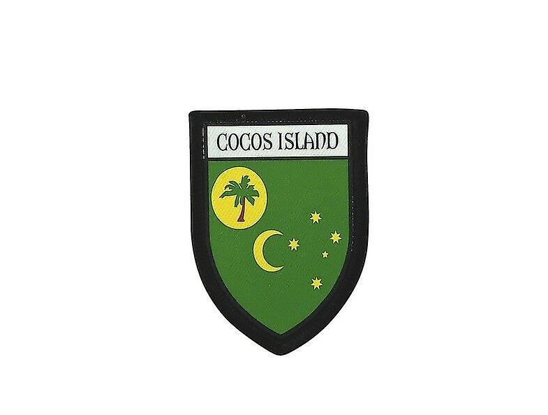 Ultrasound Brode Thermocollant Prints Blason City Patch Cocos Island Islands