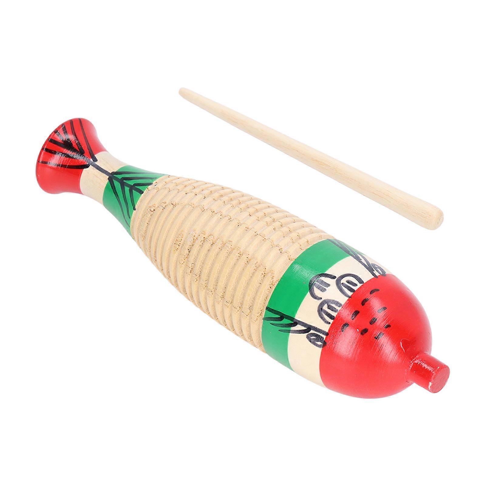 Instrument de percussion Guiro en bois en forme de poisson, outil d'éducation précoce, cadeau pour enfants