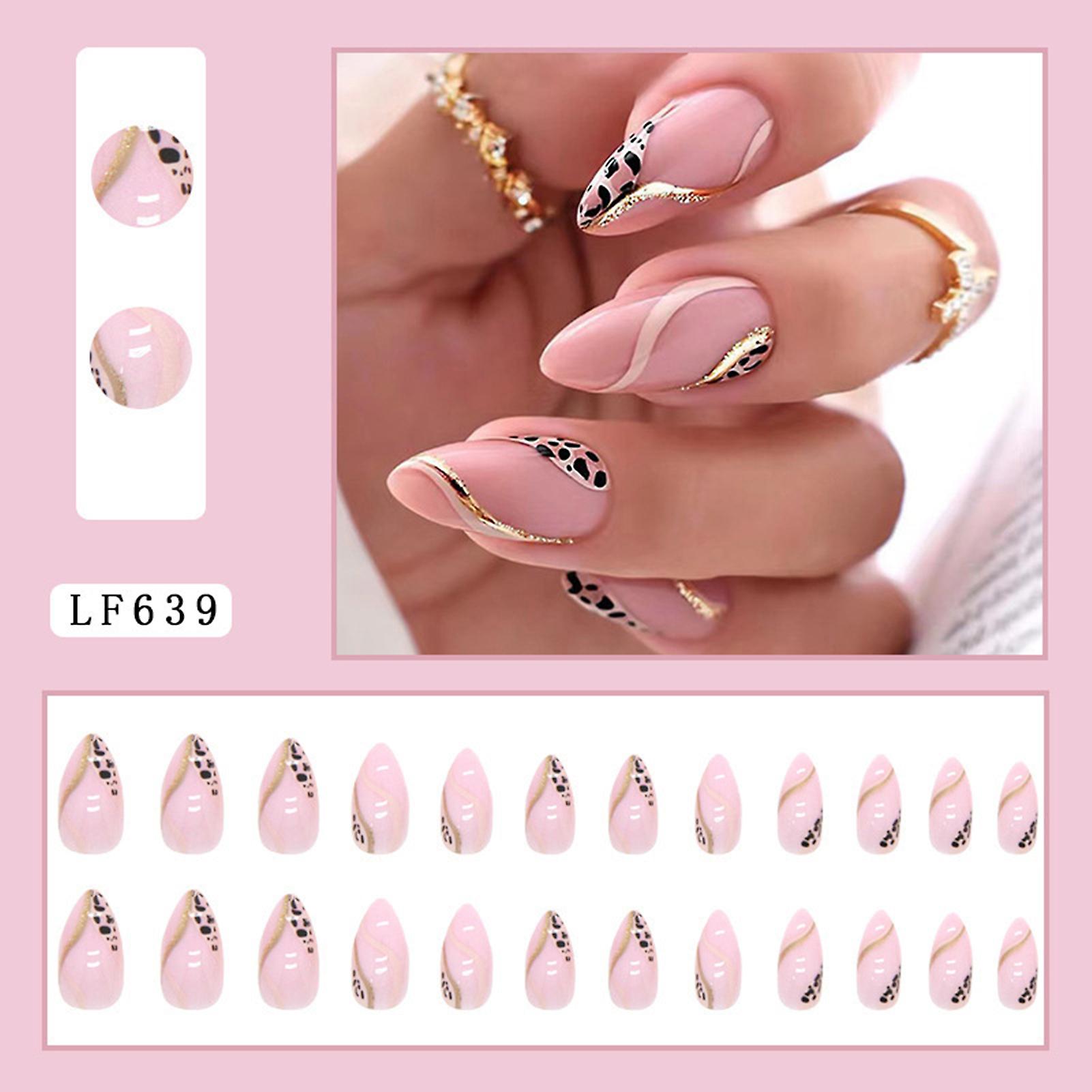 Pink Streamline Press-on Nails Com