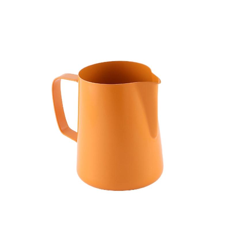ZHOUBA 400ml Stainless Steel Milk Frothing Pitcher Coffee Cup Frother Jug for Latte Art
