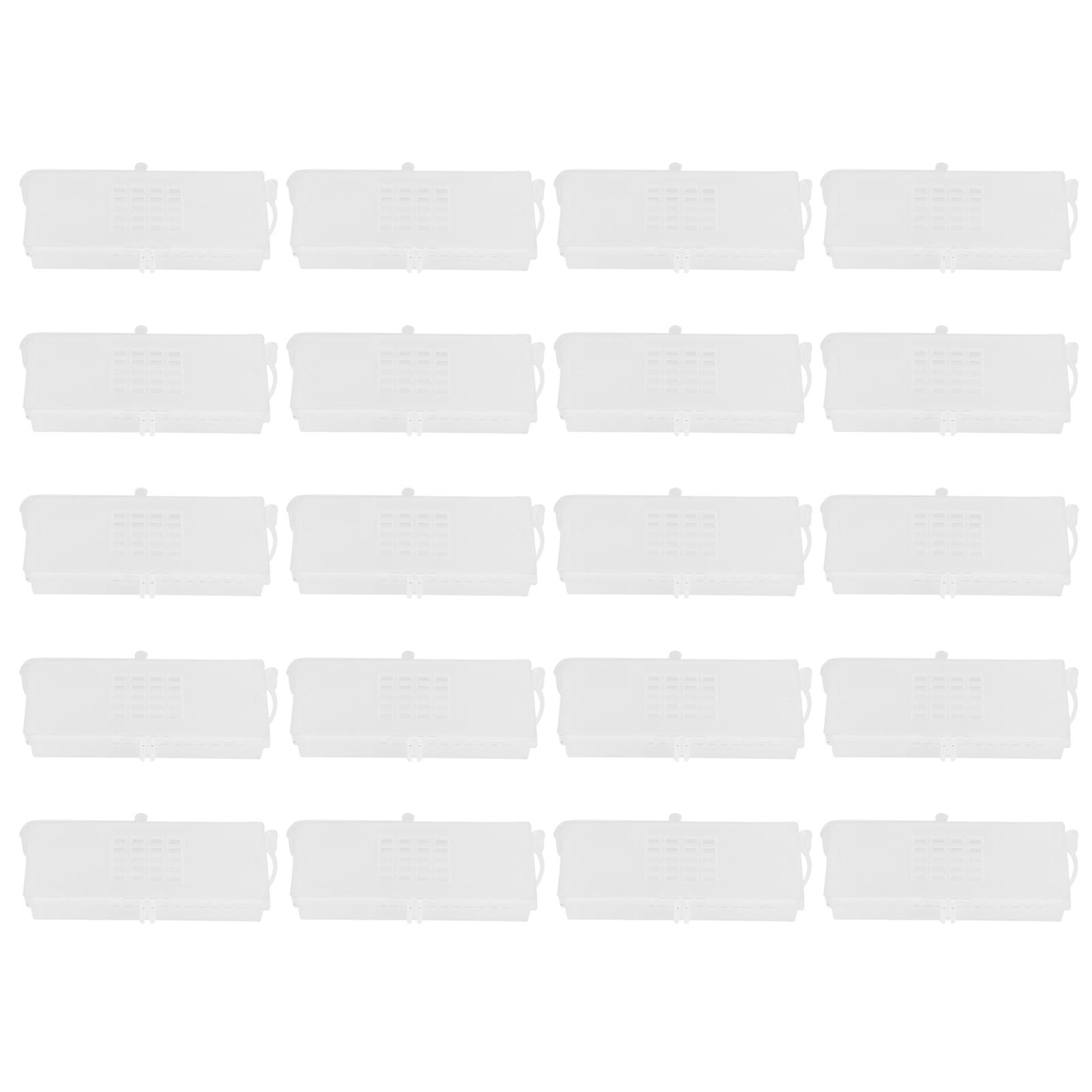 20Pcs Queen Bee Transport Cages Clear Catch Box Beekeeper Tool Beekeeping Equipment
